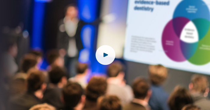 Contenido visual del seminario sobre innovaci&oacute;n guiada por la odontolog&iacute;a basada en evidencias