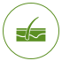 un logo verde con un fondo negro